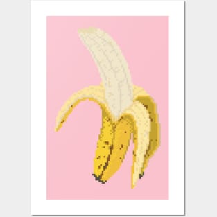 Banana Pixel Posters and Art